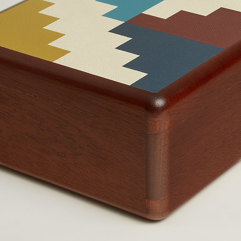 Casaque Step Pyramid watch and cufflink box | Hermès USA